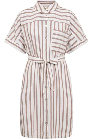 Freequent Jurk Fqlavisco Shirtdress 205914 Brilliant White W. Burro Dames