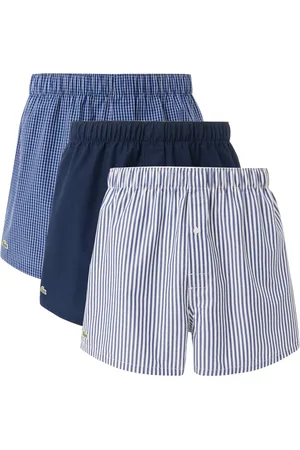 Lacoste Heren Wijde Boxershorts Katoen 3-Pack /Donkerblauw