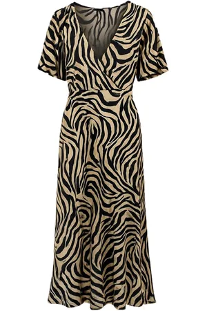 Merkloos Zebra Maxi Dress – Jimi Fei Paris | One Size Dierenprint Elegantie