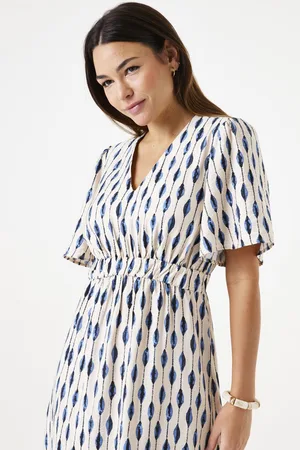 Garcia Dames All over print Jurk Wit Korte mouw