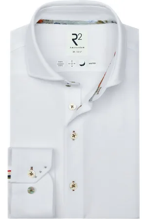 R2 Amsterdam R2 Japanese Knitted Overhemd Korte Mouwen