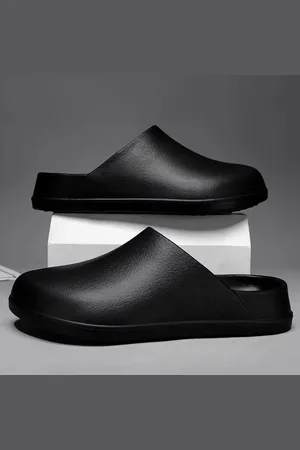 Merkloos Originele Heren Klompen Slippers - Comfortabele Mules Sandalen voor Zomer, EVA Waterdicht en Antislip - Werk- en Vis Schoenen voor Buiten (