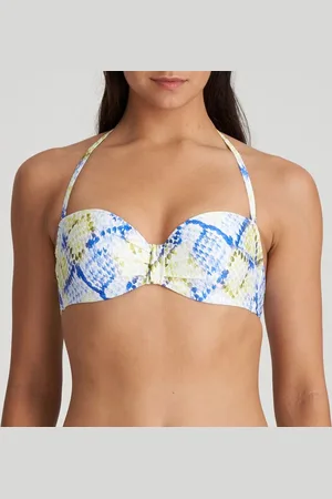 Marie Jo Swim Lundey Voorgevormde Strapless Bikini Top 1006318 Lime Snake - maat EU 70D / FR 85D