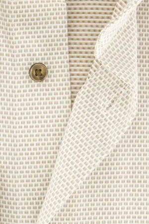 Michaelis Strijkvrij overhemd katoen geprint slim fit