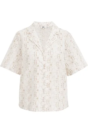 WE Fashion Dames blouse van broderie anglaise