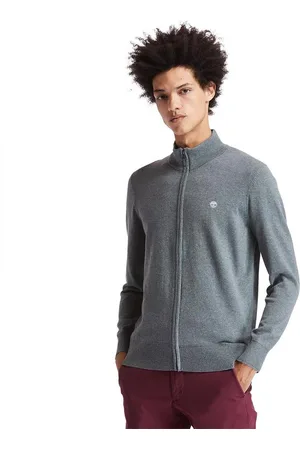 Timberland Grijze Katoenen Heren Cardigan Voor Stijl