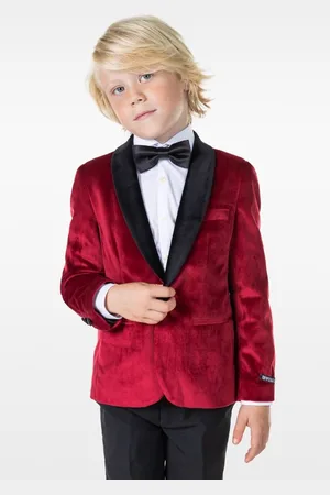 OppoSuits Deluxe Dinner Jacket - Burgundy - Kids Blazer - Colbert -