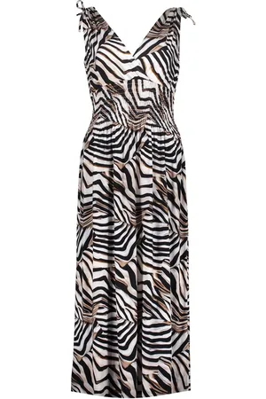 Geisha Jurk Mila Jurk Met Overslag En Print 57367 60 000010 Off-white/black Dames