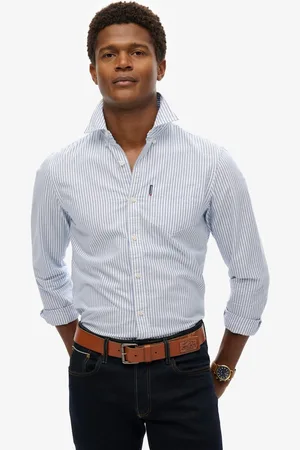 Superdry Essentials Oxford-overhemd met lange mouwen - Heren - Lange mouwen shirts