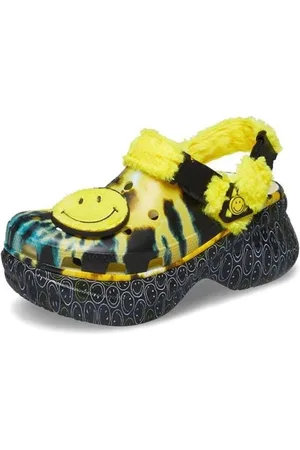 Crocs Wmns Classic Bae Buckle Translucent Clog Tie Dye Smiley