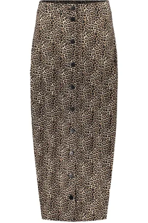 Geisha Rok Leopard Rok Met Knoopjes 56335 41 000009 Black/sand Dames