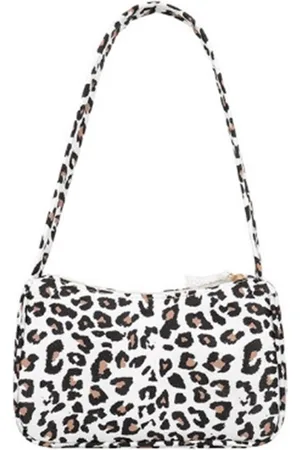 Merkloos Mini Schoudertas Dames - Panterprint - 22x8x14 cm – /Bruin/Zwart