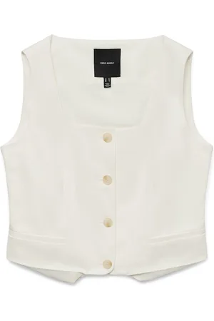 VERO MODA Gilet Vmchira Sl Waistcoat 10329950 Snow White Dames