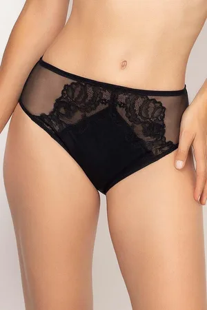 Merkloos Lise Charmel high waist slip - Feminente Dentelle - zwart - XL