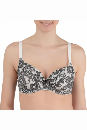 Antigel Badinage glamour - bh - zwarte bloemen op creme - 80F