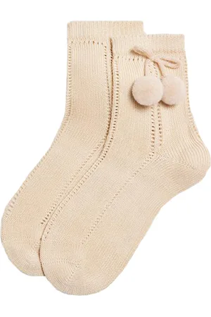 iN ControL 2pack zand JACQUARD sokken met pompoms 27/30