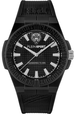 Philipp Plein Laserstrike Quartz Analoog Horloge Zwart Case: 100% Stainless Steel | Armband: 100% Silicone 42 PSFGA0125, PSFGA0225