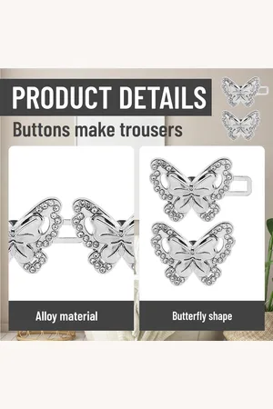 Merkloos 6 sets taille spanner knoppen - voor het strakker maken van broeken en jeans, broek clip voor rokken