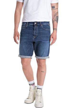 Replay Heren Short RBJ.981 SHORT tapered Blauw W 38 Volwassenen