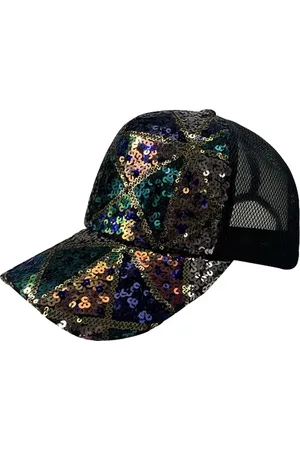 Merkloos Dames Pet - Trucker Cap met Glimmende Pailletten – One size –