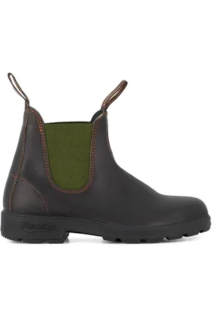 Blundstone Stiefel Boots #519 Leather Elastic (500 Series) Stout Brown/Olive-5.5UK