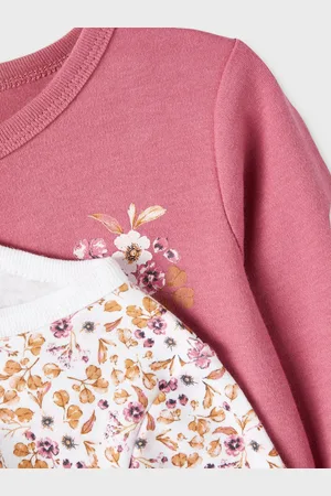 NAME IT NBFNIGHTSUIT 2P W/F ROSE FLOWER NOOS - Baby - Pyjamas
