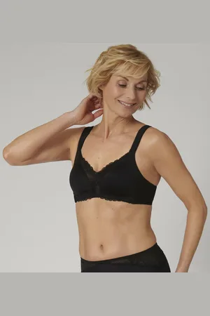 Triumph BH zonder beugel - Modern Lace+ Cotton N - Kanten Katoenen niet voorgevormde bh - Brede zachte bandjes - 90A