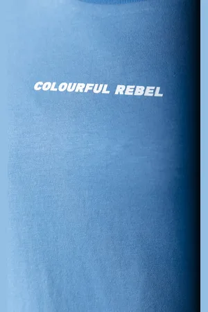 Colourful rebel Uni Logo Boxy Tee Tops & T-shirts Dames - Shirt -