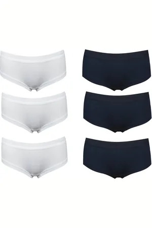 Merkloos 6-Pack Dames Hipsters Beerenondergoed / Zwart - maat XL
