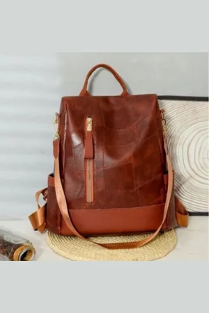 Merkloos 2025 Nieuwe Luxe Dames Rugzak – Zachte Leren Designer Rugzak met Antidiefstal Beveiliging, Modieus Eenvoudig Ontwerp, Grote Capaciteit | Trendy Handtas, Stijlvolle Damesmode