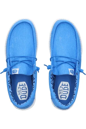 Hey dude Wally Canvas Heren Instappers Blue