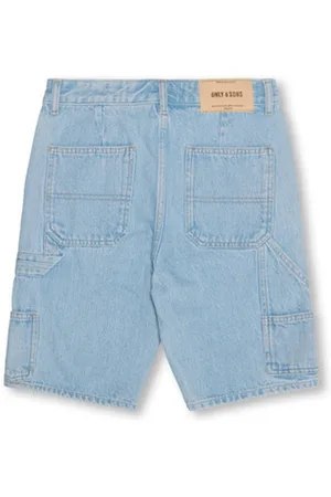 Only & Sons Jongens short EDGE Light Blue Denim Straight Fit