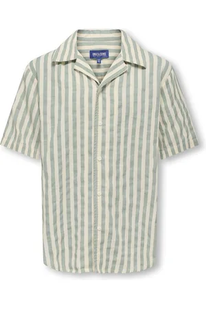 Only & Sons ONLY&SONS - OSJMATTIE SS STRIPED SHIRT WVN - Jongens - Overhemden