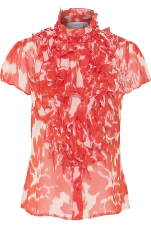 Saint Tropez LiljaSZ Crinkle SS Shirt Dames Blouse