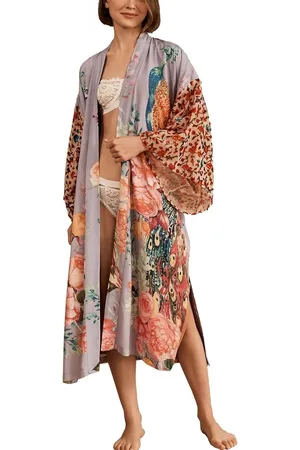 Merkloos Vrouwen Zomer Lange Kaftan Maxi Bohemian Jurk – Strand Cover-Up, Ruime Kimono, Één