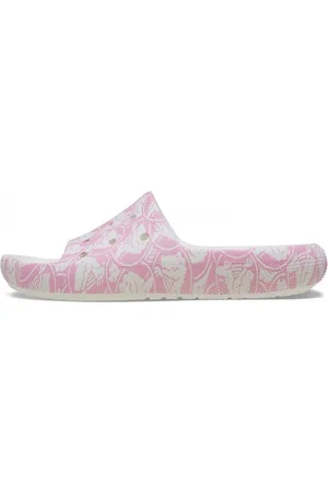 Crocs Classic Duke Print Slides V2 Pink Tweed