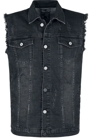 EMP Denim gilet met used look Mannen - 7XL