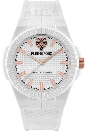 Philipp Plein Laserstrike Quartz Analoog Horloge Wit Case: 100% Stainless Steel | Armband: 100% Silicone 42 PSFGA0125, PSFGA0225