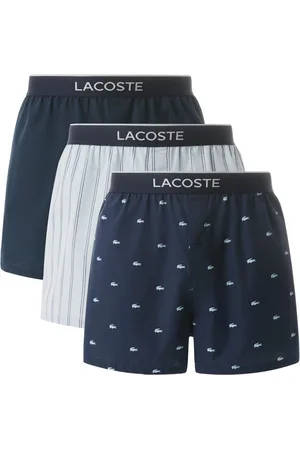 Lacoste Heren Wijde Boxershorts Katoen 3-Pack /Donkerblauw
