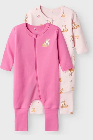 NAME IT NBFNIGHTSUIT 2P ZIP FF ROSE DEER NOOS - Baby - Pyjamas