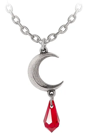 Alchemy Tears of the Moon - Red Ketting - Zilverkleurig/Rood