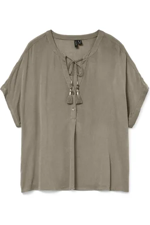 VERO MODA VMBENTE SS WIDE TOP WVN GA - Dames - Blouses