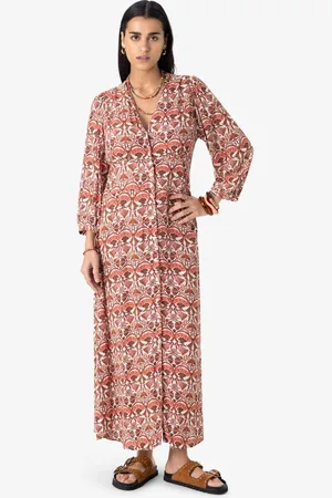 Sissy-Boy Rode maxi jurk met bloemenprint