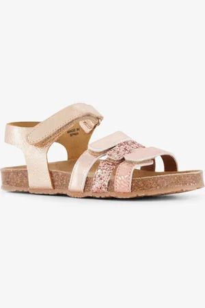 Groot Leren meisjes bio sandalen met glitters
