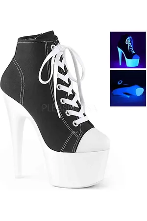 Pleaser ADORE-700SK-02 (EU 35 = US 5) 7 Heel, 2 3/4 PF Sneaker, Side Zip