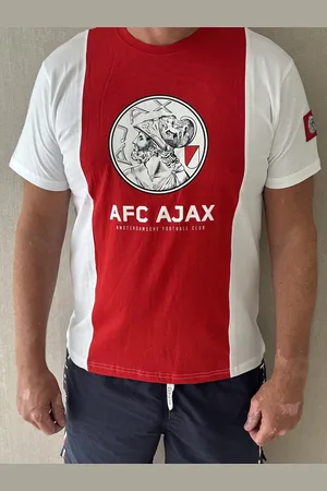 Ajax T-shirt Wit Wit Oud Logo Volwassenen S - 100% katoen
