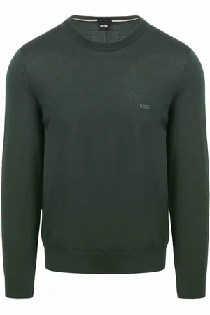 HUGO BOSS Trui Botto Wol Donkergroen