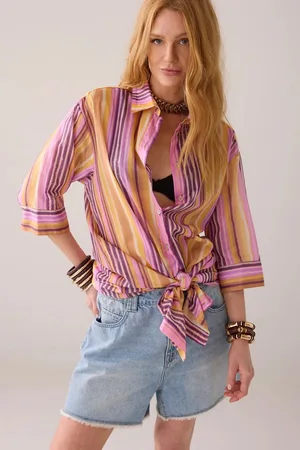 Summum Woman 2s3310-12230 Blouse long multi coloured stripe