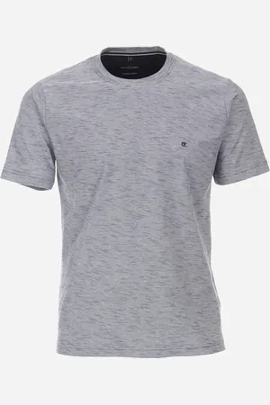 Casa Moda Comfort fit heren T-shirt - blauw dessin