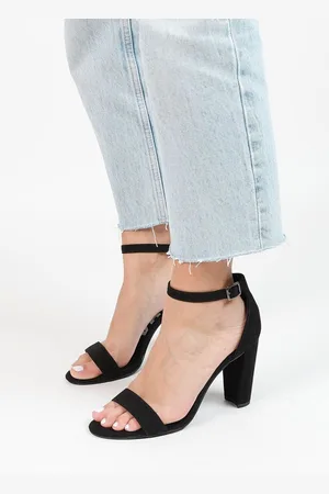 Sacha Dames - Zwarte sandalen met hak